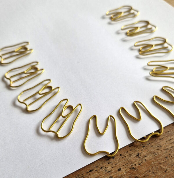 Büroklammern Zahn gold <br>(250 Stück) – Bild 2