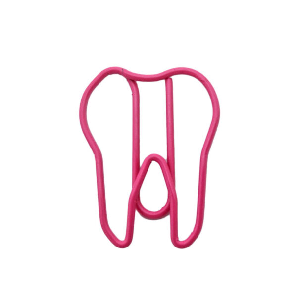 Büroklammer Zahn pink