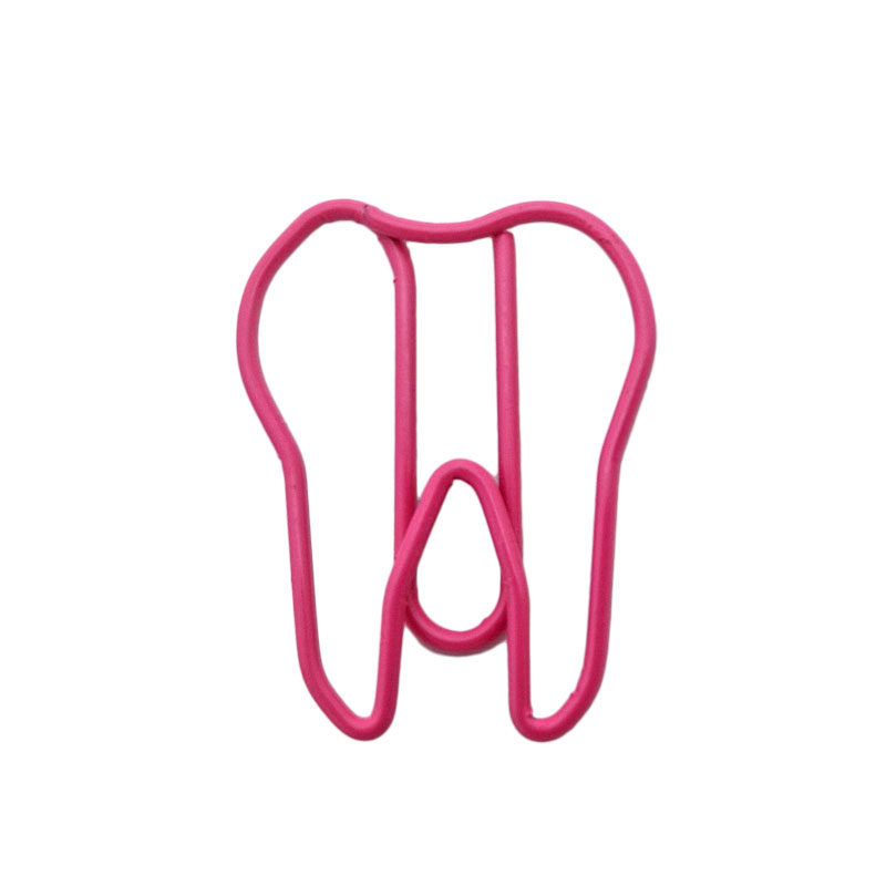 Büroklammer Zahn pink